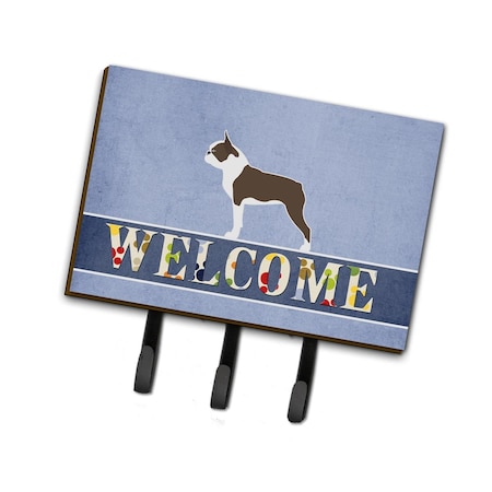 Carolines Treasures Boston Terrier Welcome Leash or Key Holder BB5548TH68